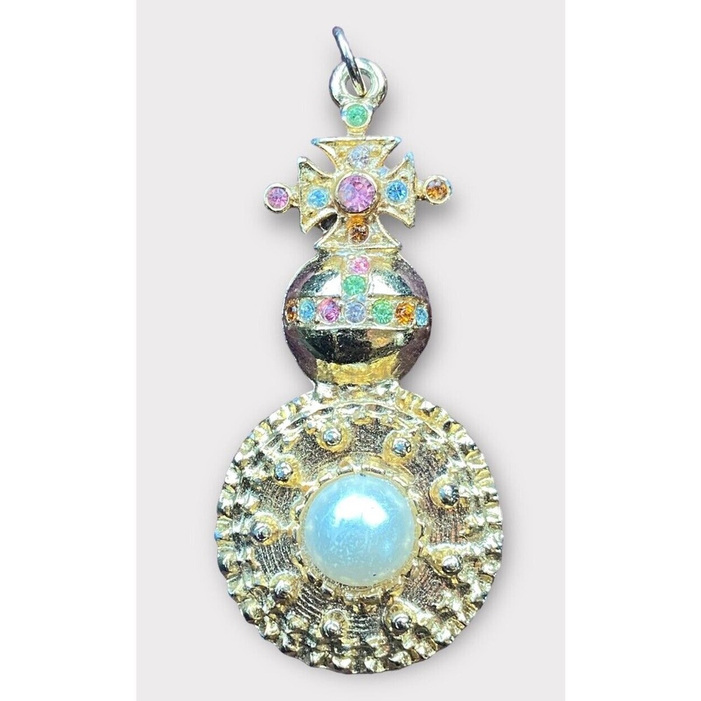 Vintage Gold Tone Cross Pendant